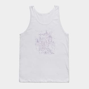 Long live dragons and castle in purple Tank Top